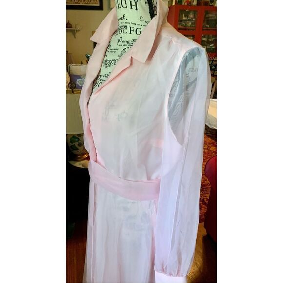 Vintage Pink Homemade Chiffon Maxi Dress - Picture 9 of 15